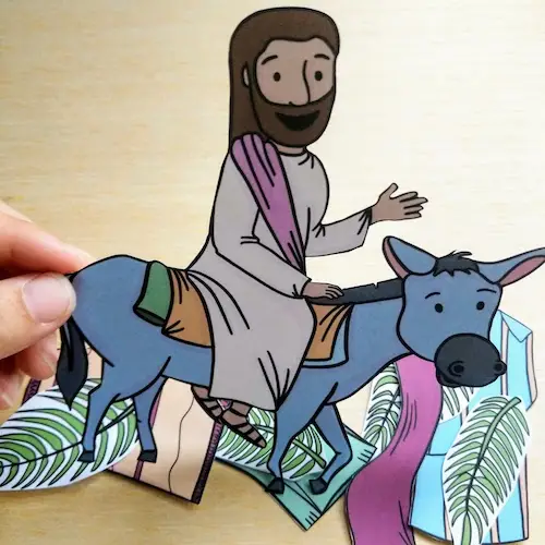 palm sunday jesus rides a donkey craft for kids