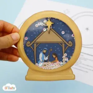 Christian Christmas Craft Paper Snow Globe