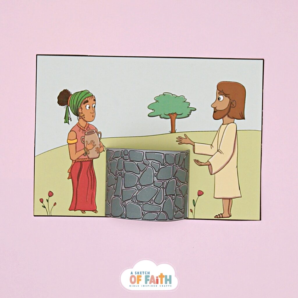Woman by the well with Jesus Bible craft 2