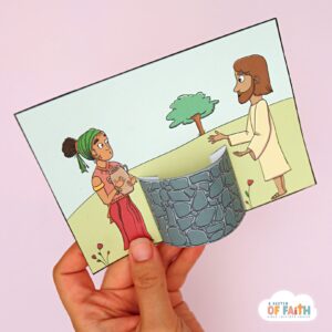 Woman by the well with Jesus Bible craft