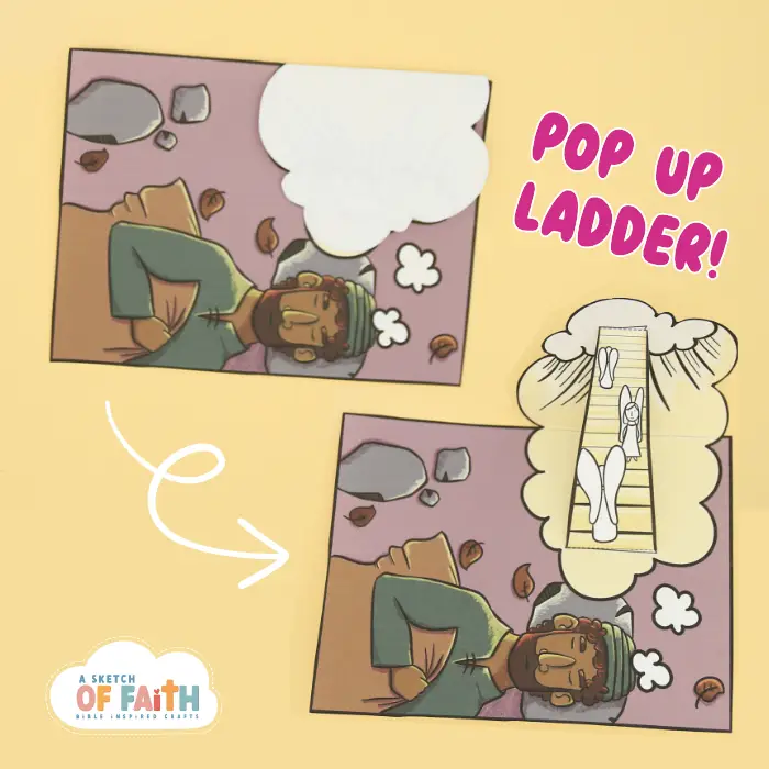 Jacobs ladder dream bible craft pop up printable