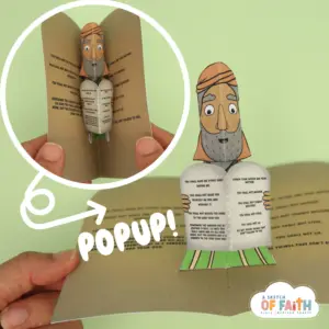 Moses and the ten commandments popup Bible craft