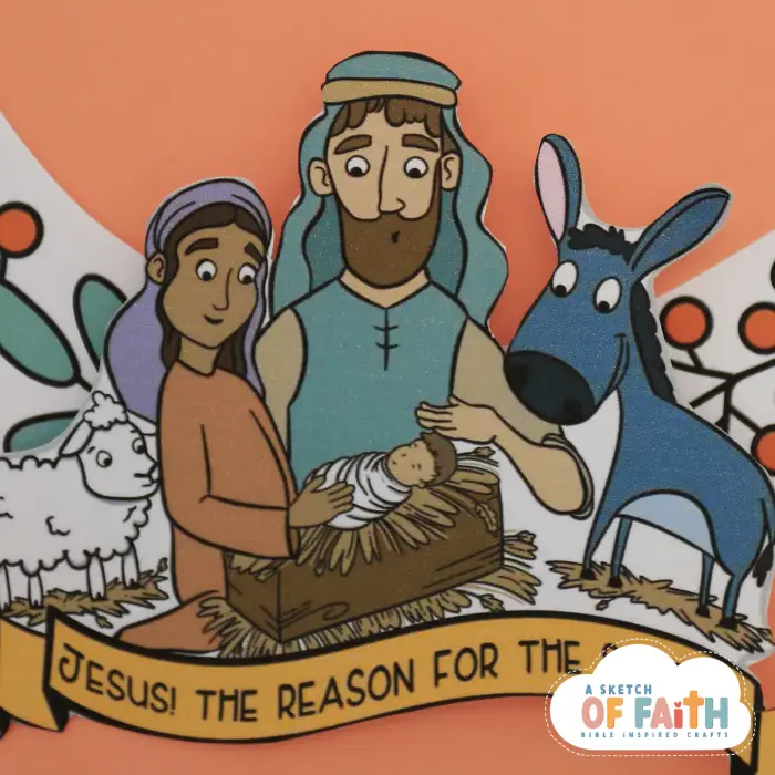 Christmas Nativity Bible Paper Craft for kids