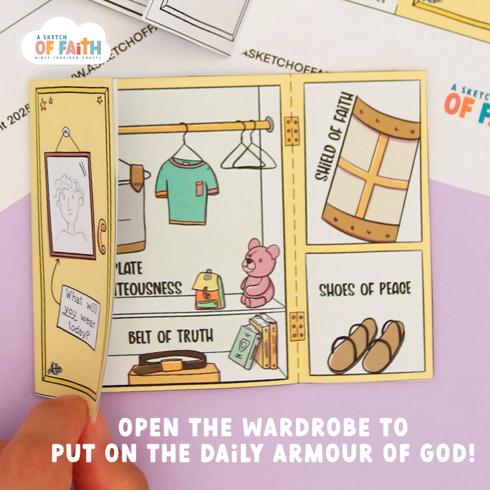 Cute Armour of God Bible Craft for kids