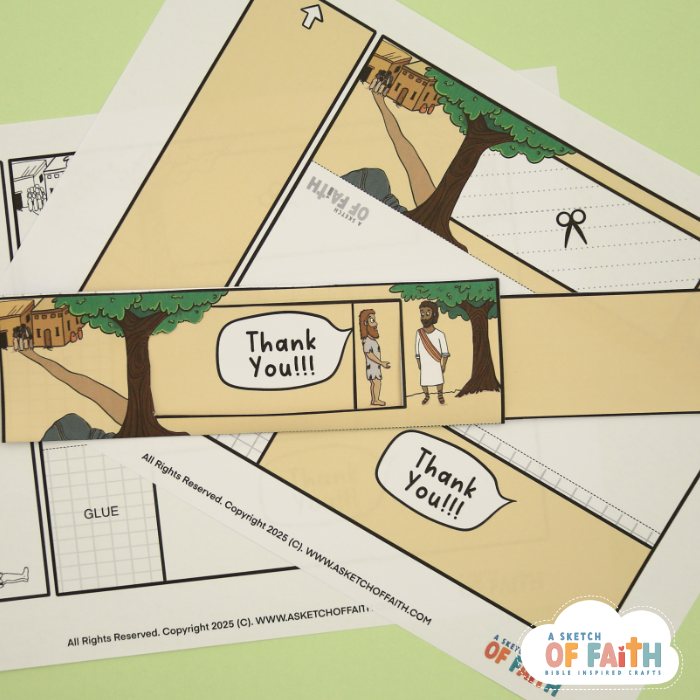 The leper who said thank you craft template