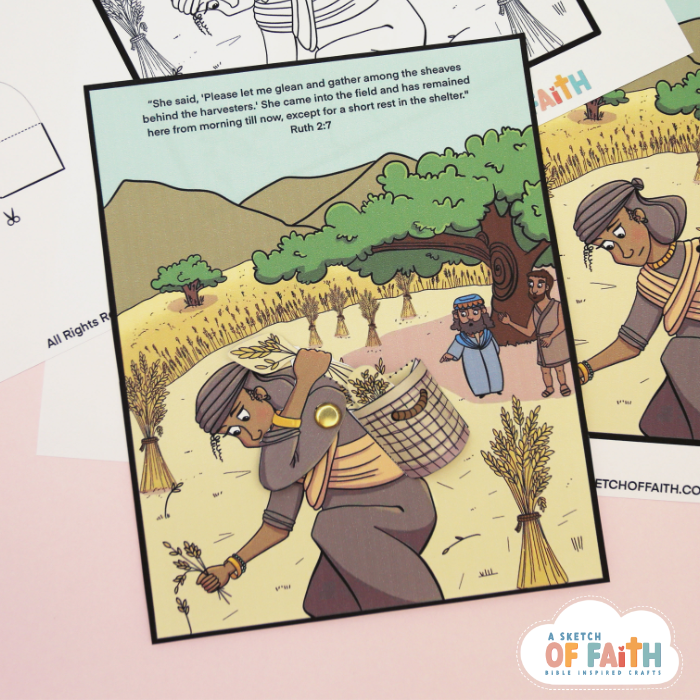 Photo of a Bible based craft on Ruth and Boaz