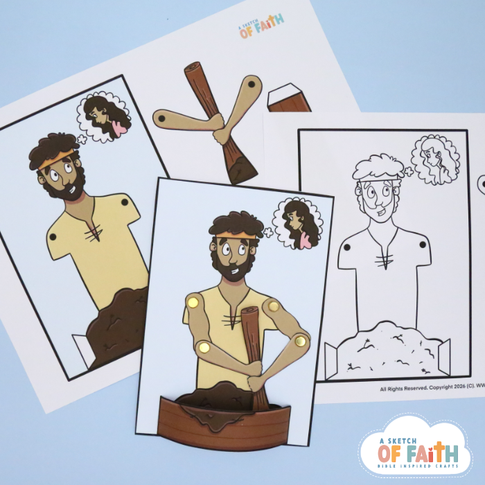 Jacob and Rachel moving fun paper kids Bible craft