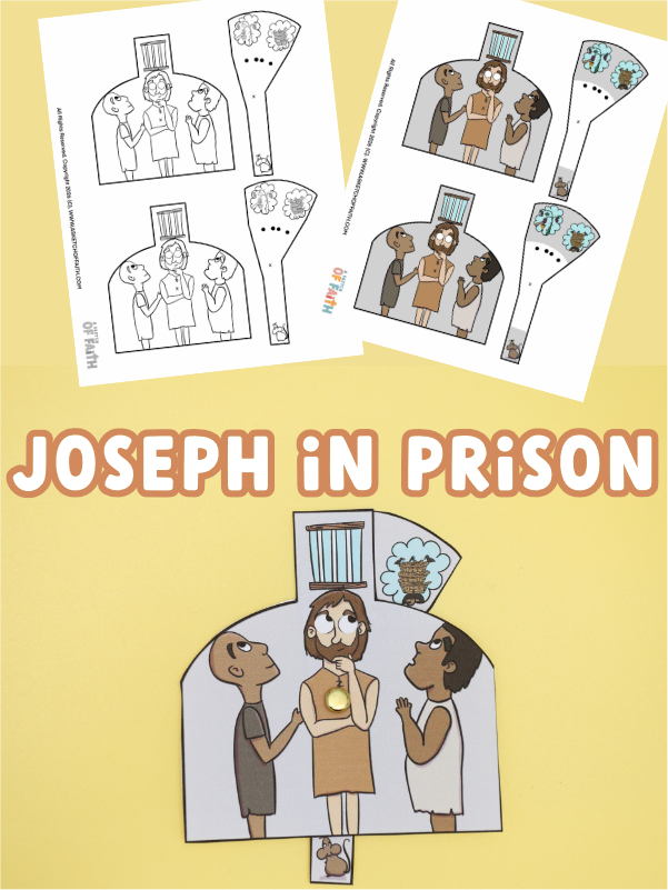 joseph in jail bible craft template for kids