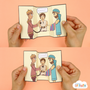 Joseph and his brothers Bible story craft template for kids