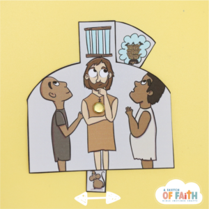 Jospeh interprets dreams in prison Bible craft template