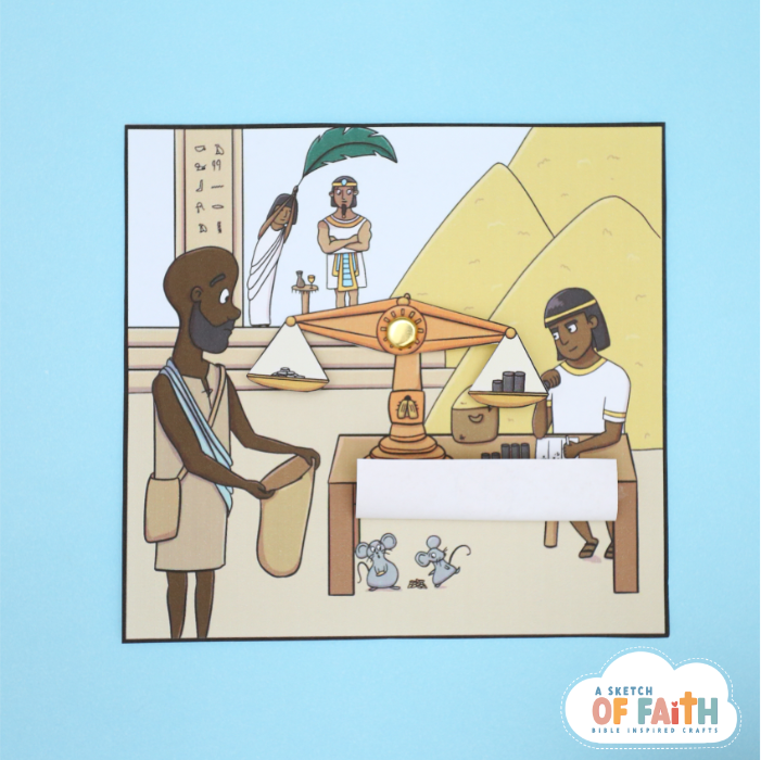 Joseph, ruler in Egypt Bible craft template for kids