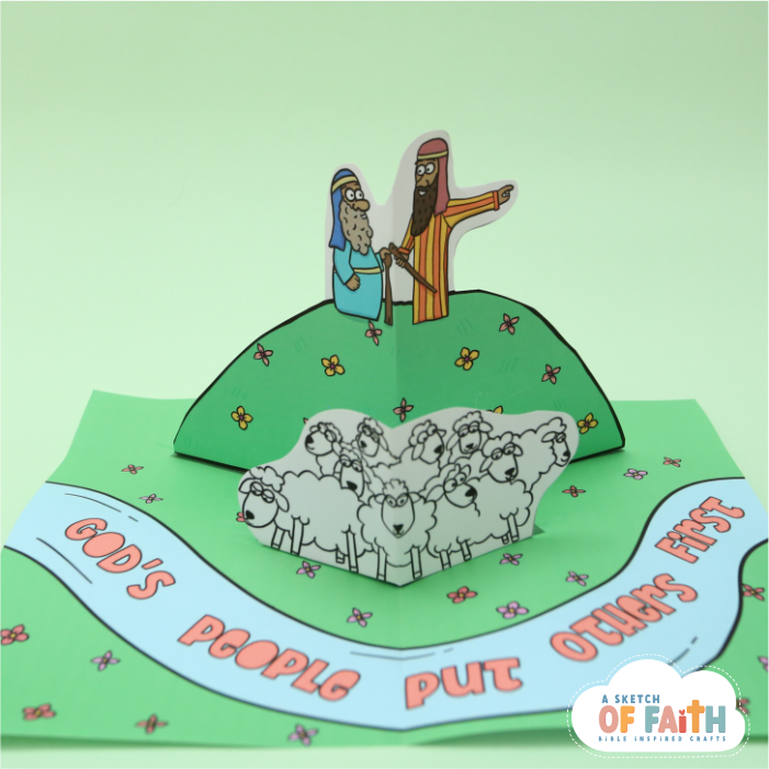 Abram lets lot choose first Bible paper craft