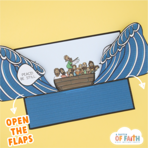 Easy Bible craft Jesus calms the storm and waves
