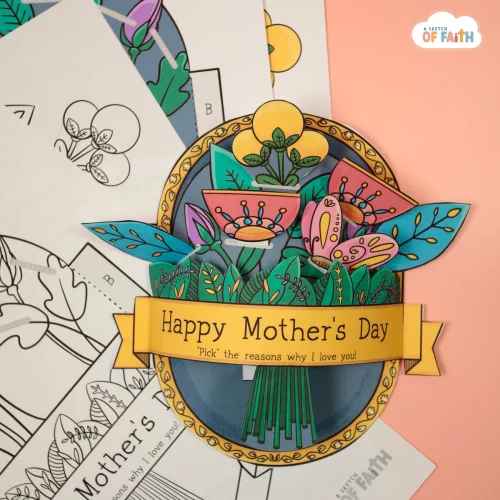 Printable Mother's Day Cards to Color (Free PDF) - Easy Peasy and Fun