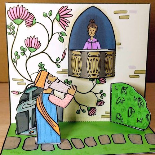 Queen Esther and Mordecai bible craft for kids sabbath or sunday school